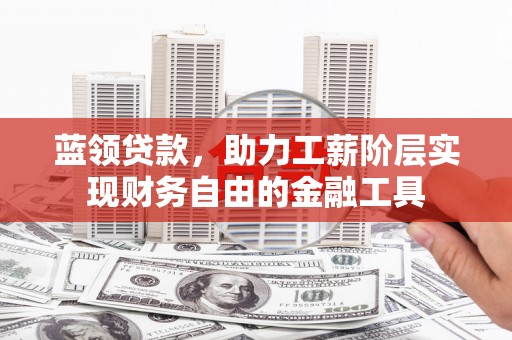 宿松蓝领贷款，助力工薪阶层实现财务自由的金融工具