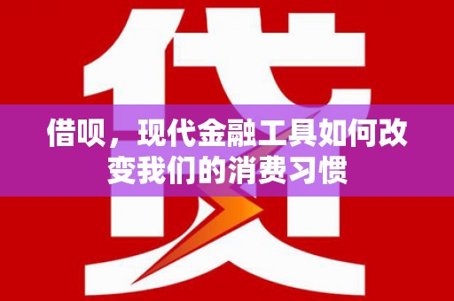 柳东借呗，现代金融工具如何改变我们的消费习惯