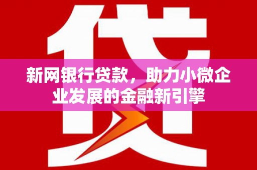 松北新网银行贷款，助力小微企业发展的金融新引擎