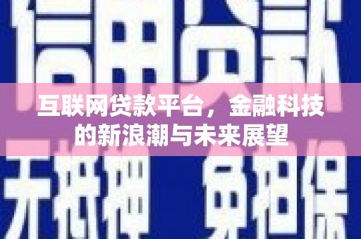 塔河互联网贷款平台，金融科技的新浪潮与未来展望