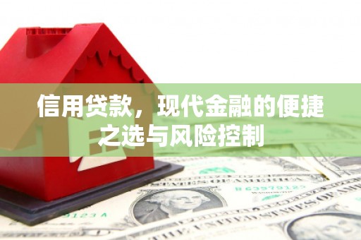 戚墅堰信用贷款，现代金融的便捷之选与风险控制