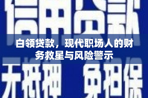 龙岗白领贷款，现代职场人的财务救星与风险警示