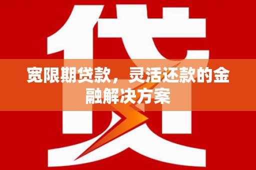 内埔宽限期贷款，灵活还款的金融解决方案