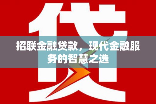 灌南招联金融贷款，现代金融服务的智慧之选