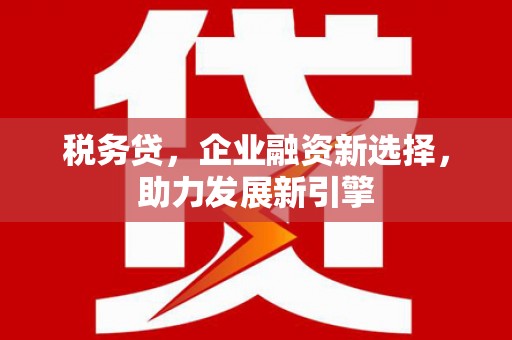 马尔康税务贷，企业融资新选择，助力发展新引擎