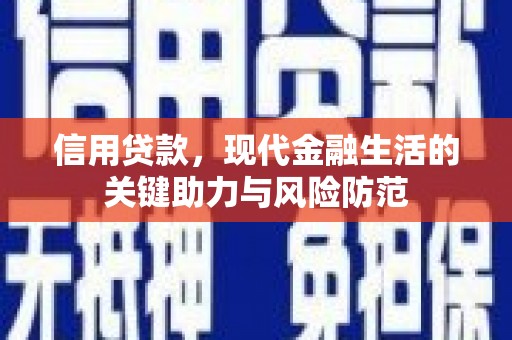 颍上信用贷款，现代金融生活的关键助力与风险防范
